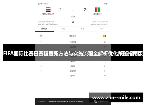 FIFA国际比赛日赛程更新方法与实施流程全解析优化策略指南版